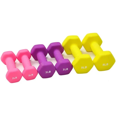  Pesi fisso Donna Hex Home Fitness 3 lb Pink Dumbbell, Color Lady Dumbbell Set
