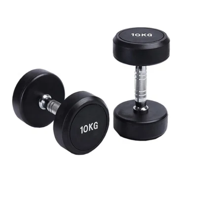  Gym Home Round End gommato rivestito Dumbbells pesi a mano per Esercizi