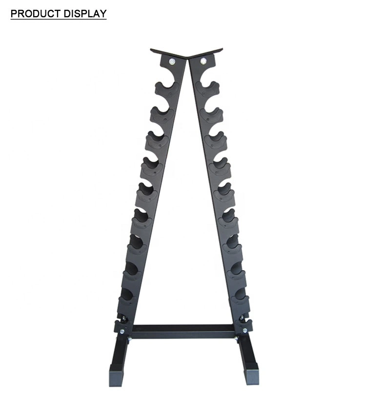 Custom 10 Set Pair Triangle Hex Dumbbell Small Storage Rack Stand