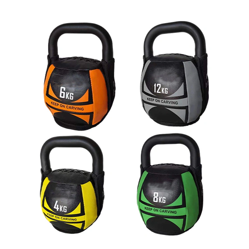 Gravity Powder Painted Cast Iron Kettlebell with Color Strip Owder Coated Casting Iron Kettlebell Cast Iron Kettlebell