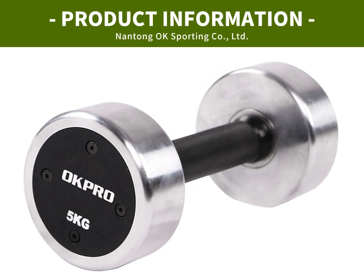 Fitness Stainless Steel Gym Chromed Dumbbell