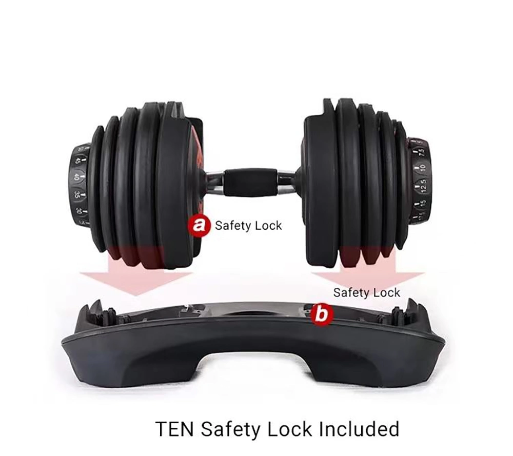 Large Free Weights Fitness Dumbells Pair Adjustable Dumbbell