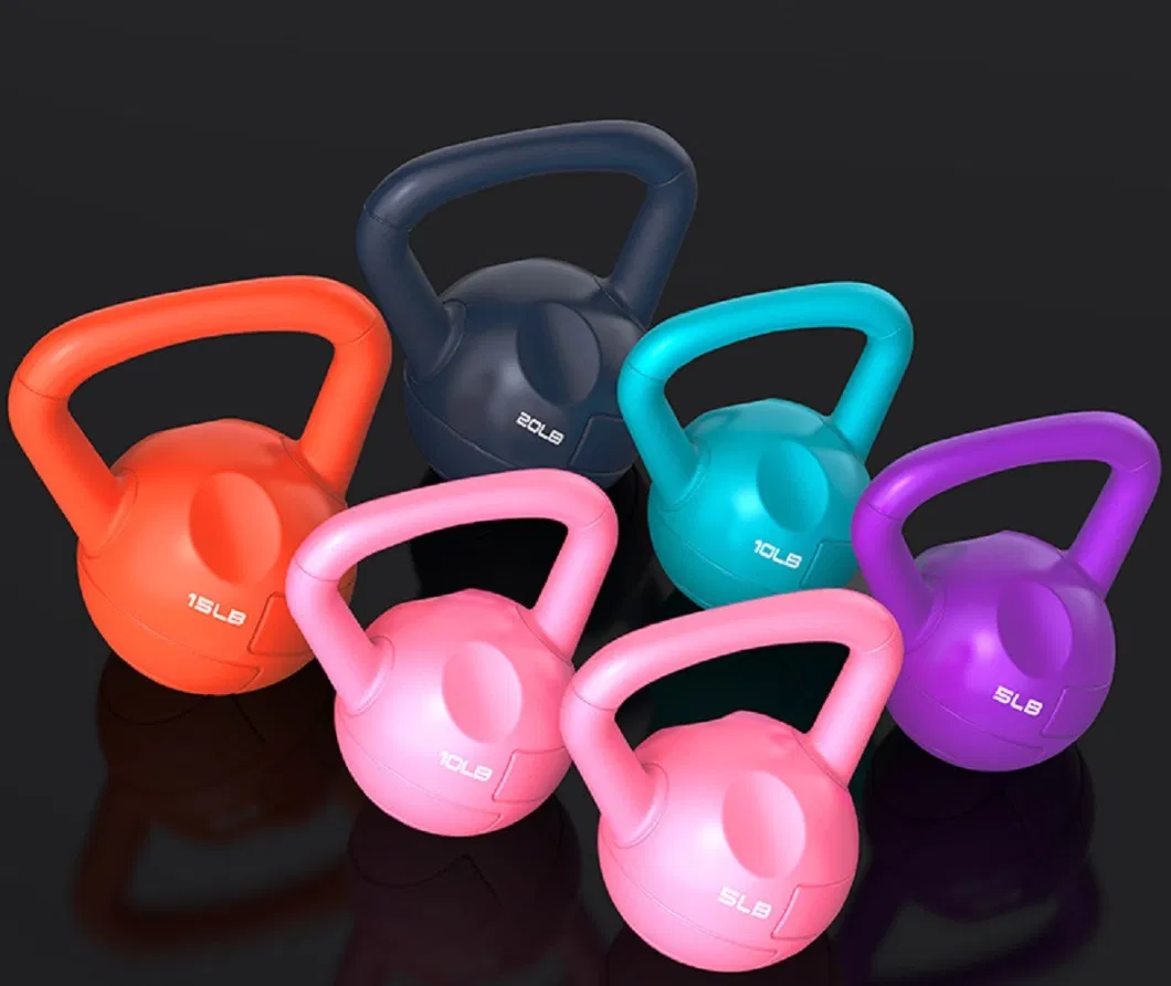 Adjustable Candy Colored Cement Kettlebell Strength Training Solid Iron Kettle Ball Exercise Handle Grip Kettlebells Weights Bl18360