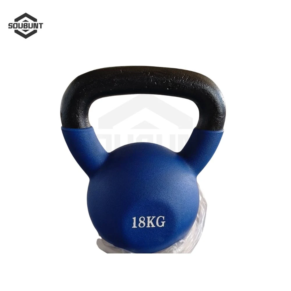 Color Neoprene PVC Dipped Weight Training Matte Painted Cast Iron Kettlebell