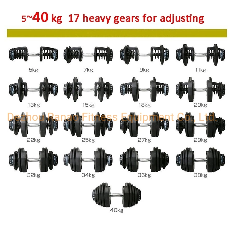 Professional Fitness Weight Type Necessary Sports Equipment 40kg/90lb Adjustable Dumbbell Training Enhance Strength