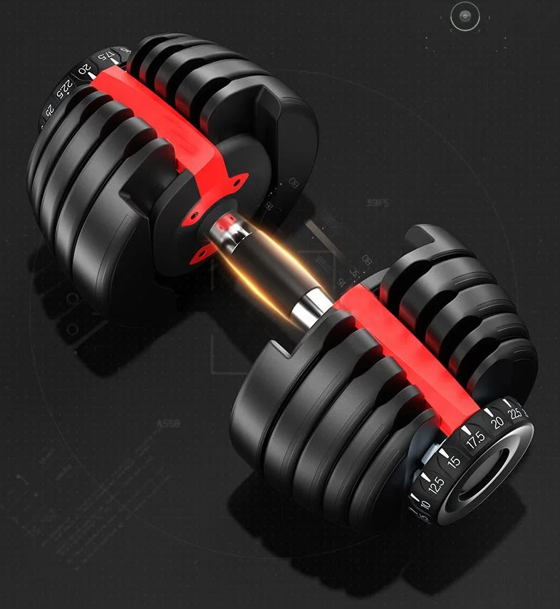 Factory Wholesale 5in1 25kg 56lb Adjustable Dumbbell Set Weightlifting Dumbbell