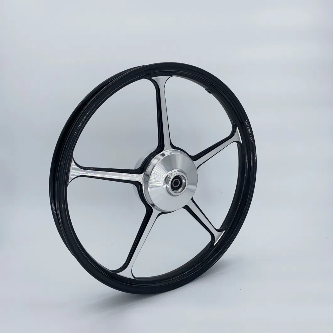 Motorcycle Aluminum Wheels Set with Orange Hub Compatibility