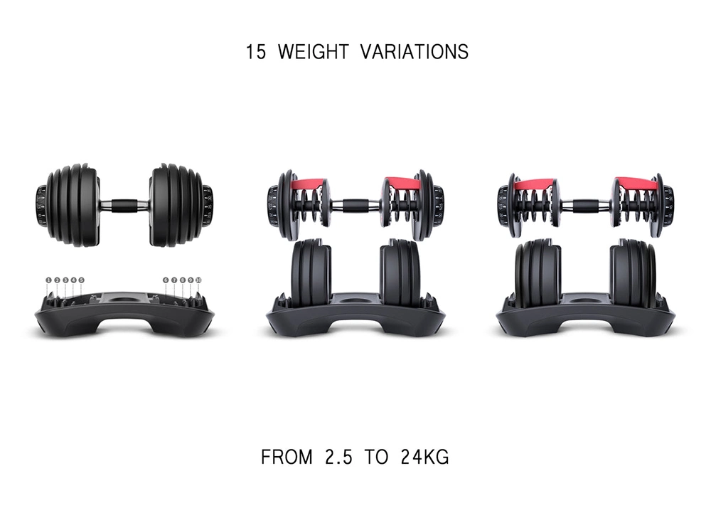Large Free Weights Fitness Dumbells Pair Adjustable Dumbbell