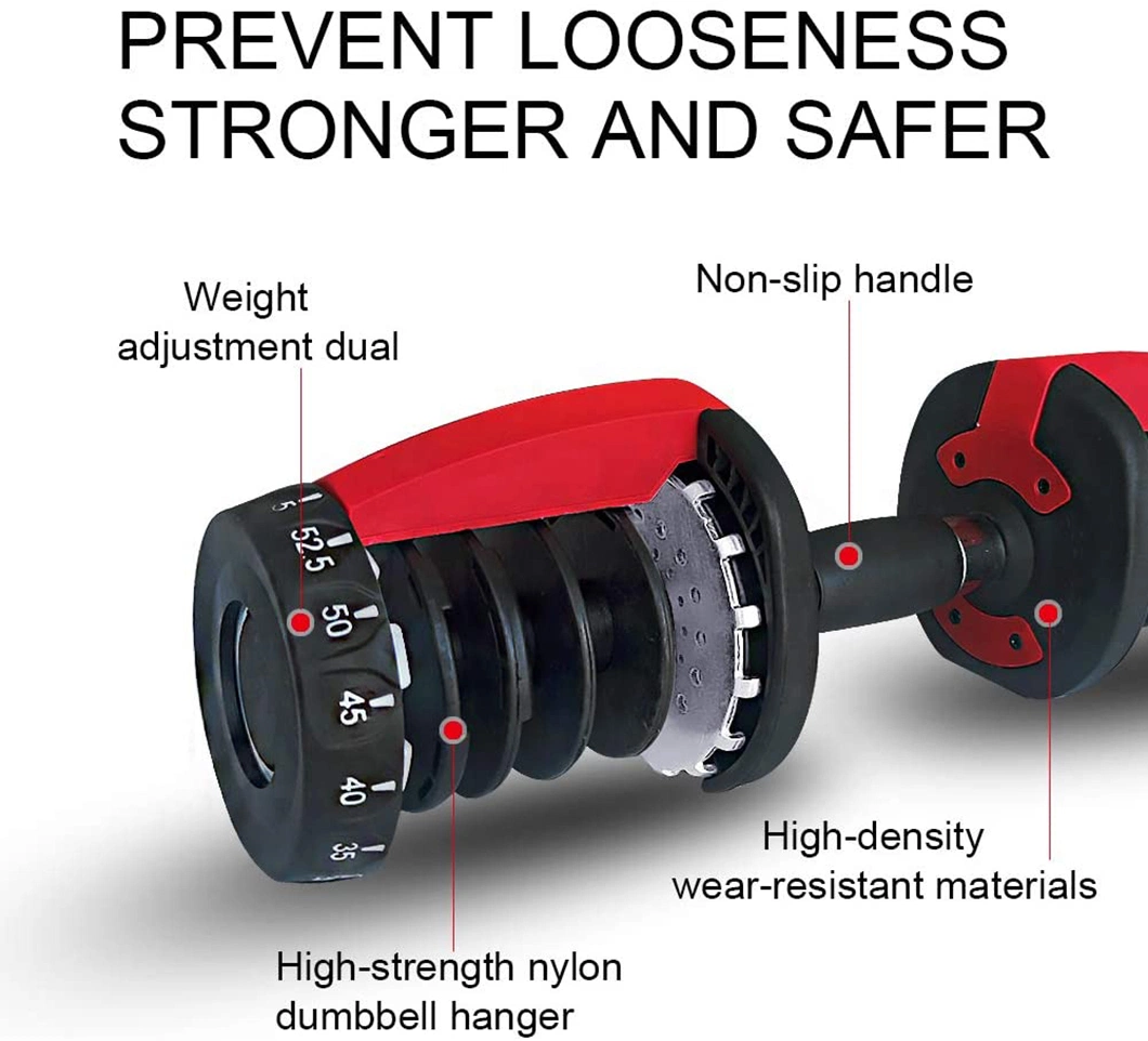 Economic Stock Available Adjustable Dumbbell Men Body Building Dumbbell 52.5lb 90lb Have Stock