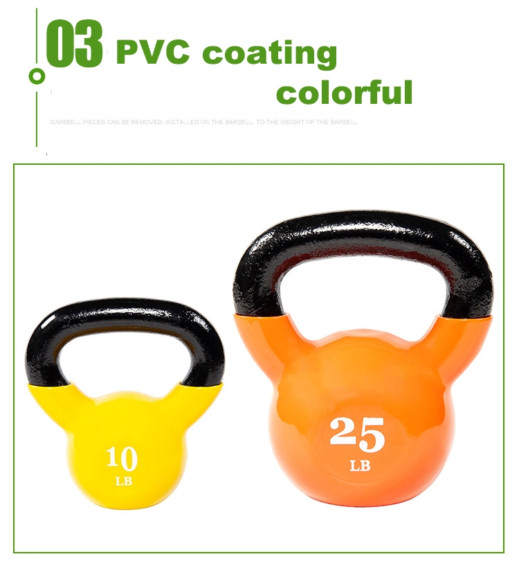 China Gym Equipment Manufacture Factory Price Weight Lifting Cast Iron Vinyl Neoprene Kettlebell Set