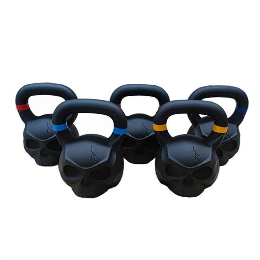 China Fitness 4kg 8kg 12kg 16kg 20kg 24kg 28kg 32kg Black PU Kettlebell Color PU Coated Kettlebell with Chrome Hand