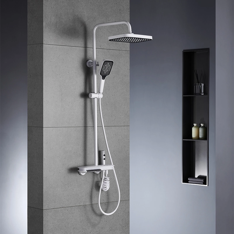 Bathroom Chrome 6 Functions Exposed Bath Shower Mixer Set