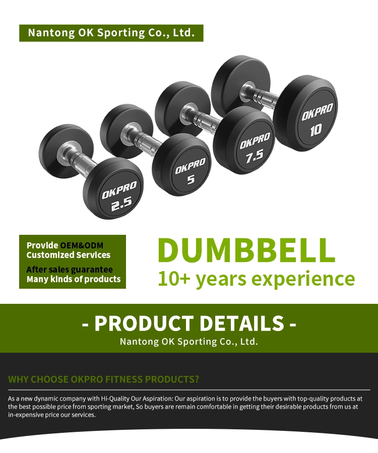 Gym Dumbbell Weights Factory Supplied Cheap Rubber Coated Dumbbells Set