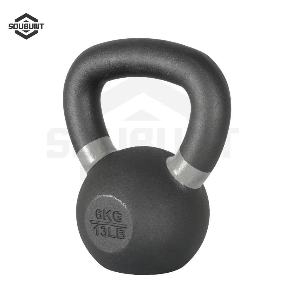 Strength Training Electrostatic Spray Coating Film-Coated Sand-Cast Iron Colorful Handles Kettlebell