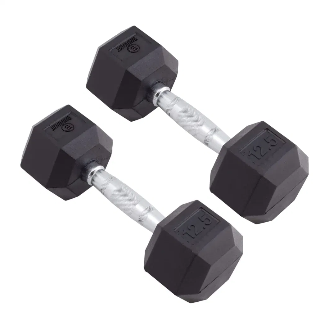 Fashion Fitness Training Hex Rubber Encased Dumbbell Body Sport Weight