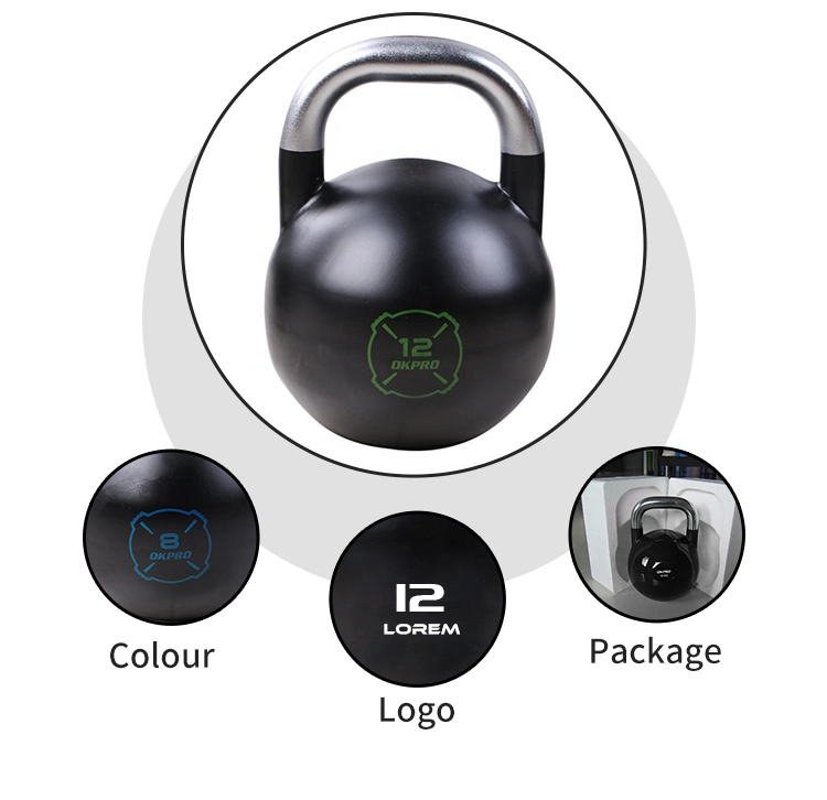 Equipment Premium Custom Chrome Handle Black 4kg Competition Kettlebell