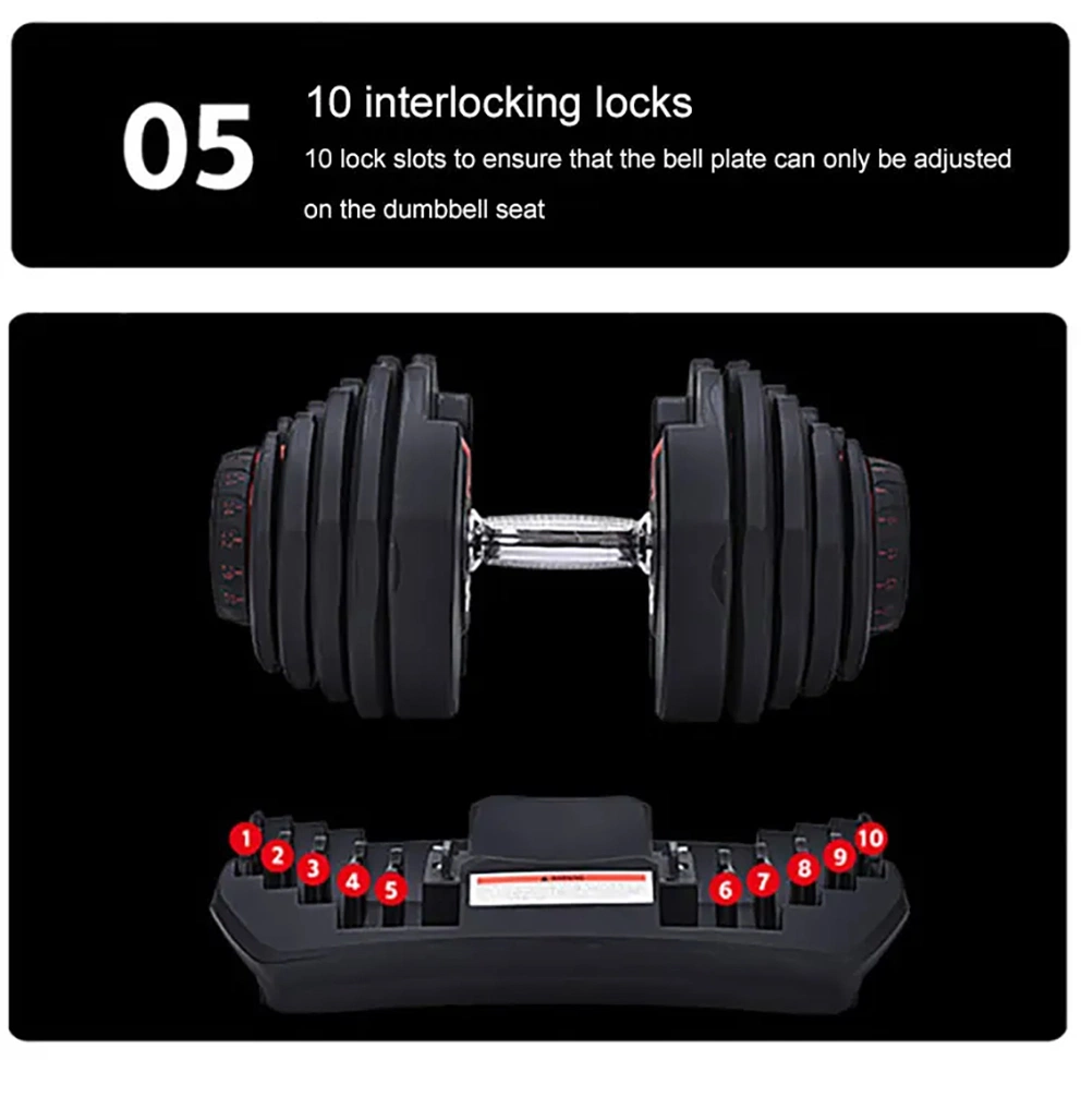 40kg Adjustable Dumbbells Set Exercise &amp; Fitness Fast Adjust Weight for Full Body