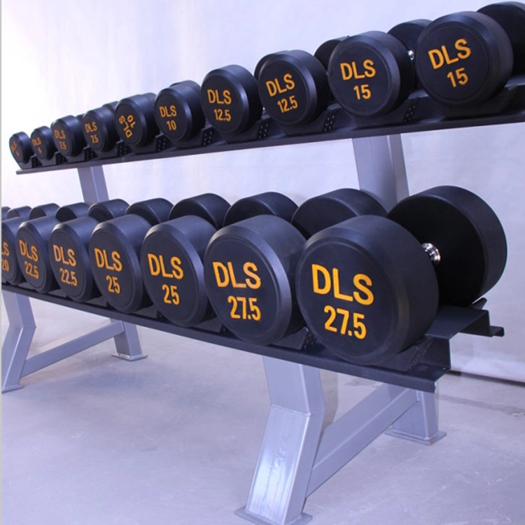 Low Price Commercial Fitness Equipment Fixed Rubber Dumbbell Round Dumbbell for Body Building Training