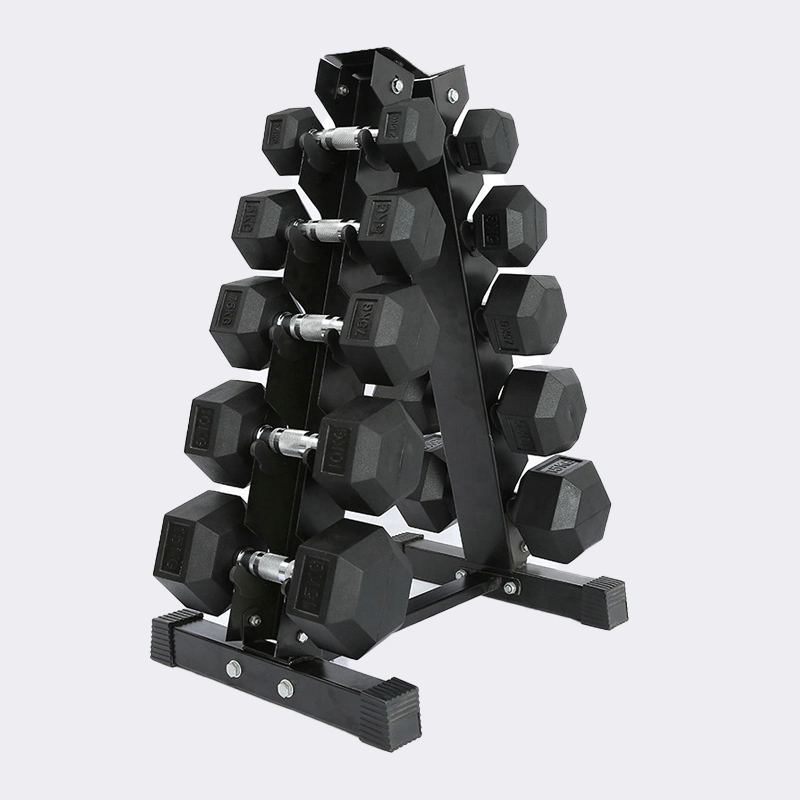 Custom Gym Equipment 2.5kg-50kg Lb Type Weight Lifting Dumbbell Set Man Fitness Black Rubber Hex Dumbbell Sets