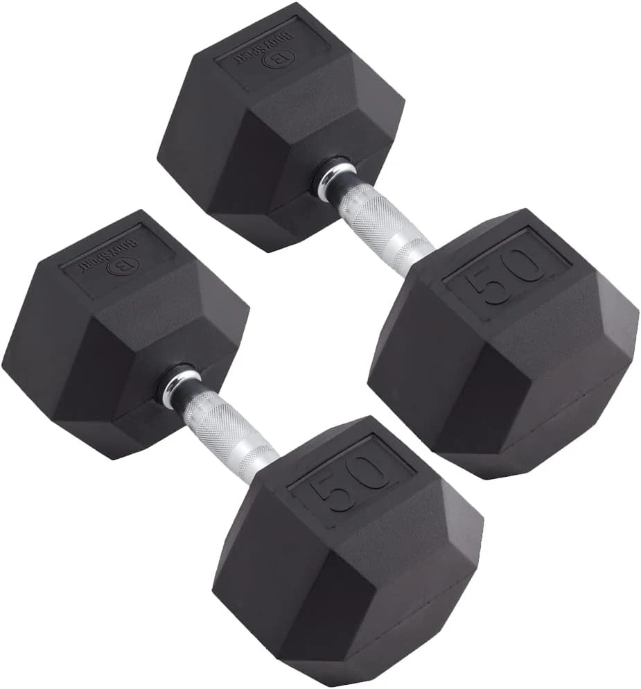 Fashion Fitness Training Hex Rubber Encased Dumbbell Body Sport Weight