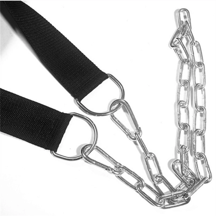 Adjustable Strap Body Building Neoprene Head Harness Weight Lifting Strap with Chain with Adjustable Straps