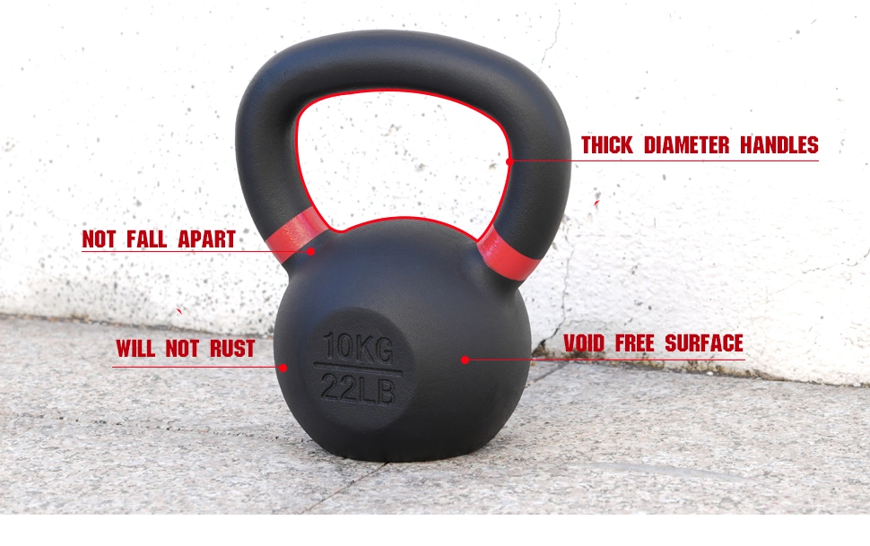 4kg 16kg 20kg 48kg Engraved Kg Lb Pesa Rusa Gym Kettlebell Weight Yoga Fitness Customize Casting Iron Kettle Bell
