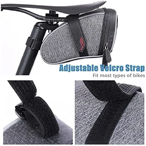Bicycle Seat Bag Cycling Wedge Storage Bag with Reflective Stripe