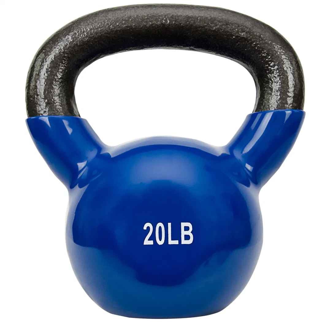 Sunny Health Fitness Vinyl for Strength Weight Training Available Coated Kettlebell