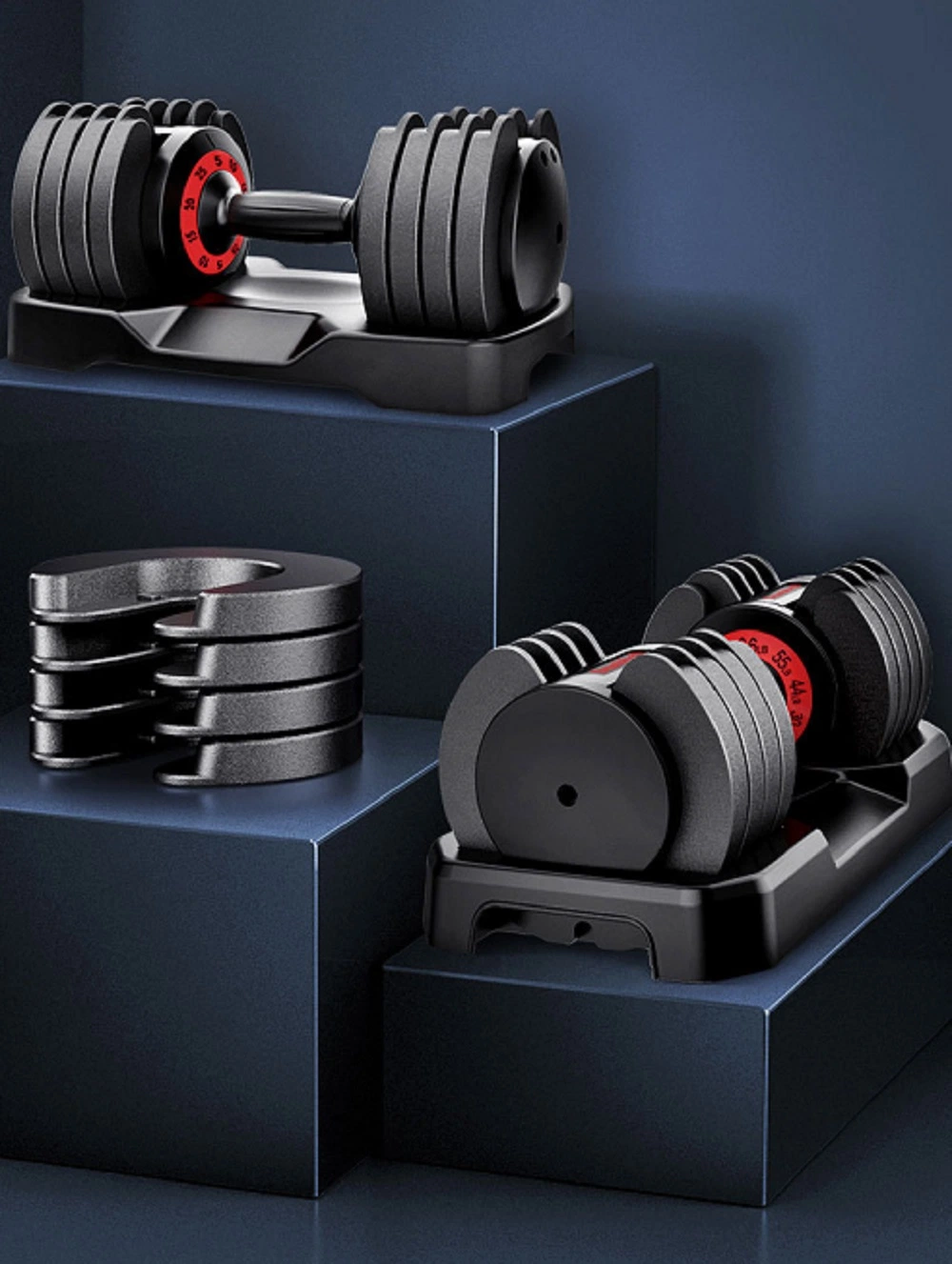 Multi-Functional Options Adjustable Dumbbell Anti-Slip Handle, All-Purpose, Home, Gym Wyz18352