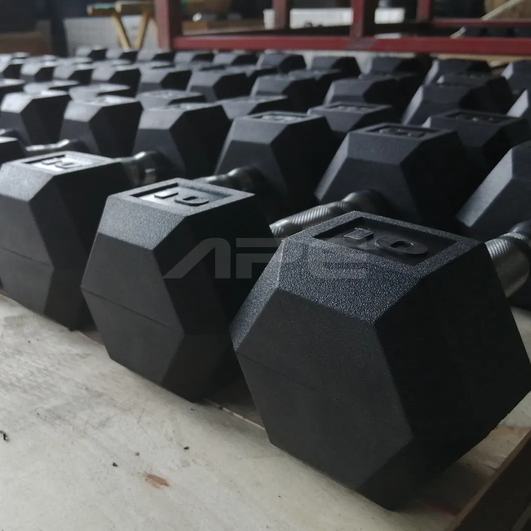 Ape Powerlifting Tranining Fiteness Gym Equipment Rubber Hex Dumbbell