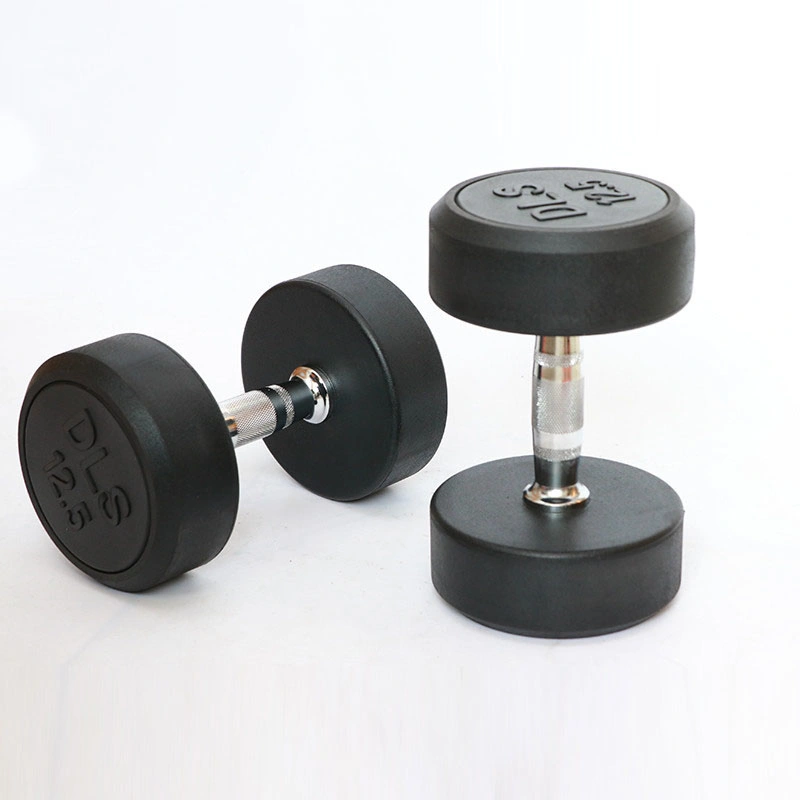 Wholesale Full Body Workout Dumbbell Home Gym Rubber Coated Round Head Weights Dumbbells