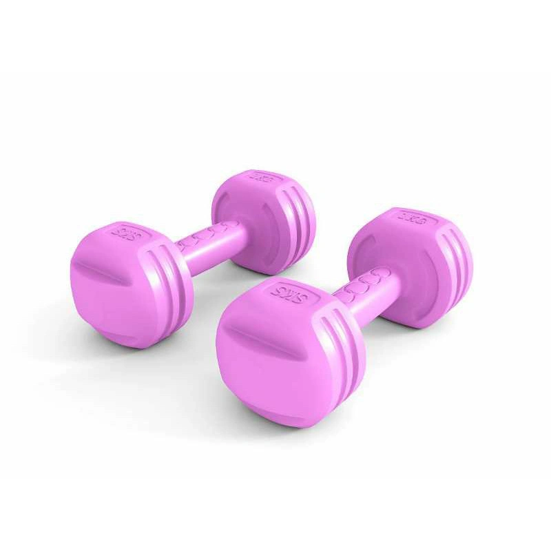 Cheap Hex Vinyl Hand Lifting Gym Equipment Weight Lifting Power Training Sand Filled Color Cement Handbell Dumbbell Gym Dumbbell