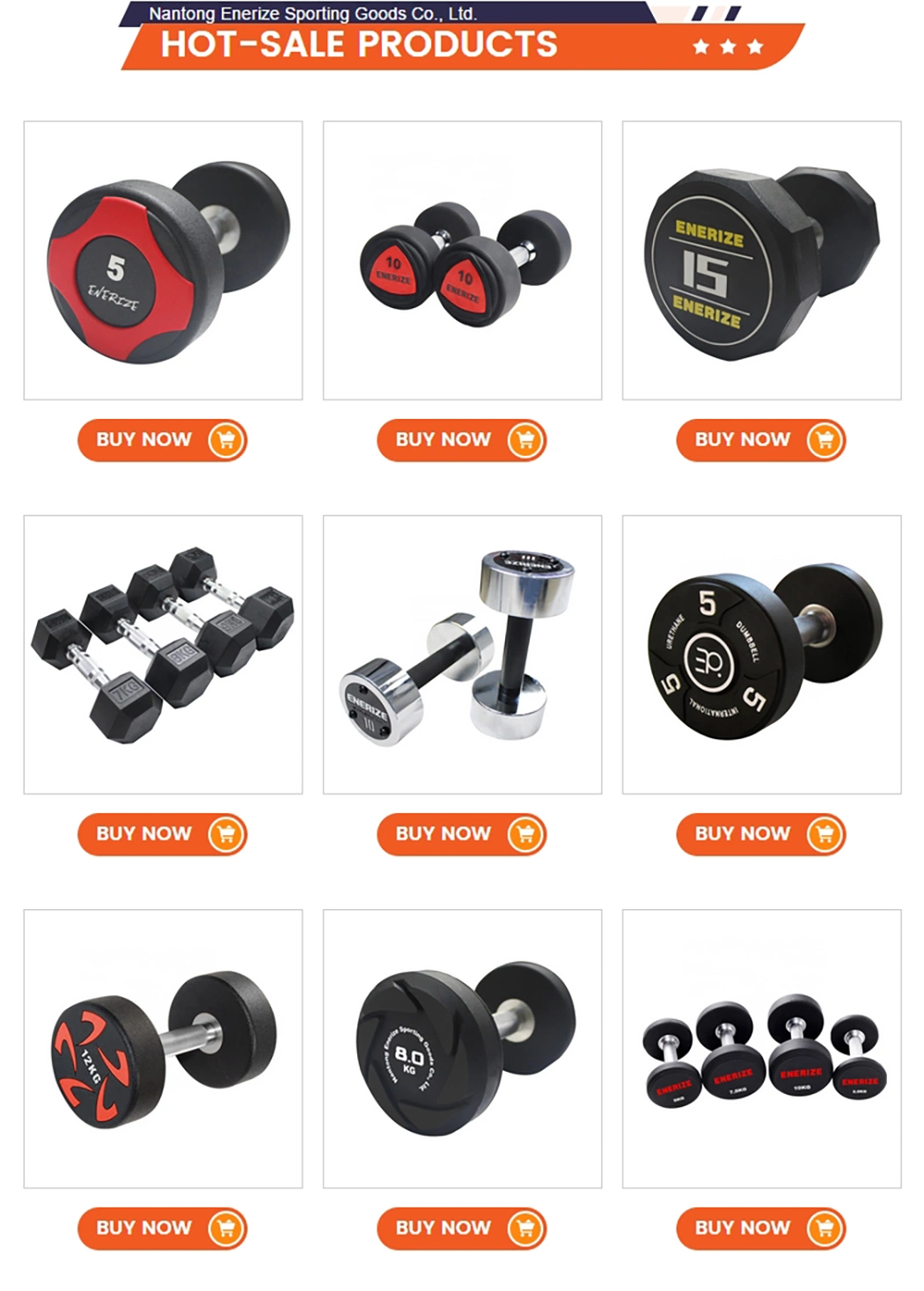 Wholesale China Manufacturer Custom Free Weight Gym 3-100 Lb 1-60 Kg Set Metal Handle Cast Iron Rubber Hex Hexagon Dumbbell