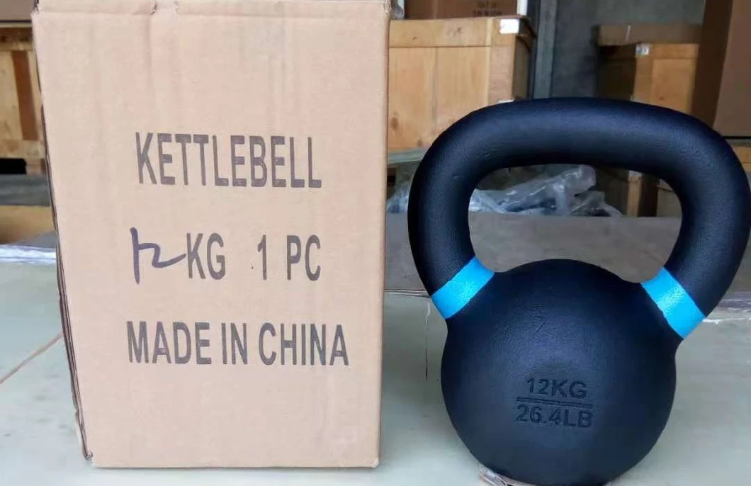 Training Fitness Gym Strength Vinyl Coated Competition Kettlebells Cast Iron Custom Logo Kettlebells with Grip