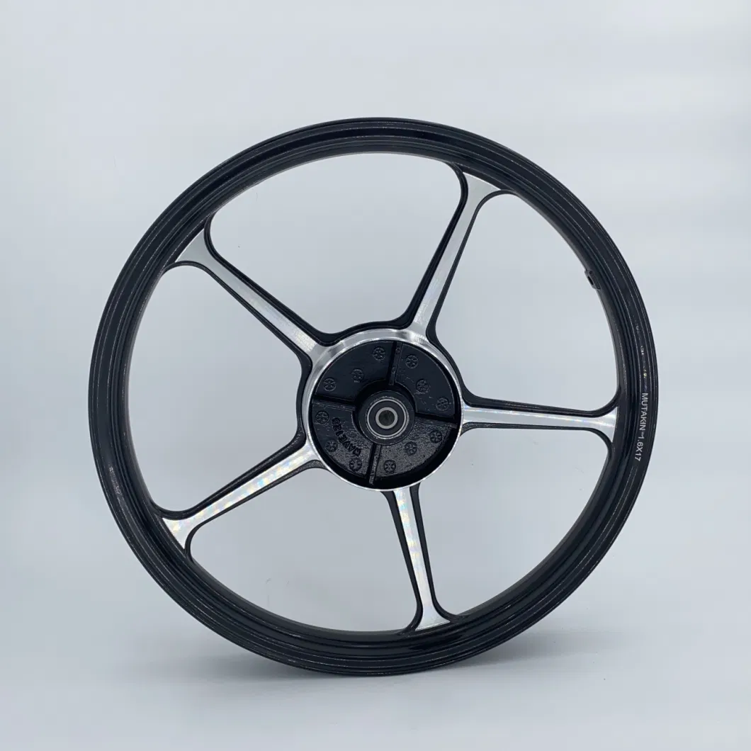 Motorcycle Aluminum Wheels Set with Orange Hub Compatibility