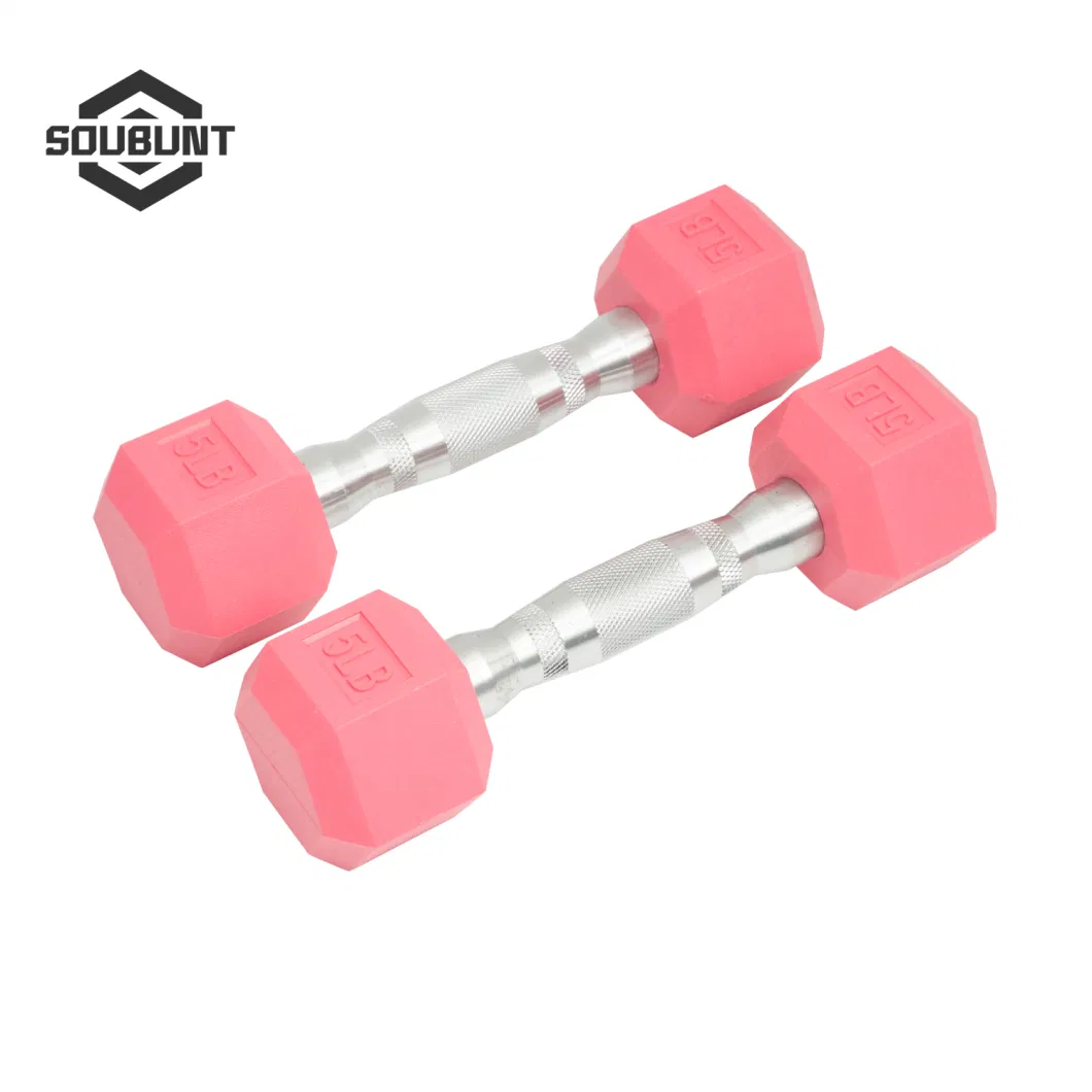 Wholesale Factory Customization of Colored PVC/TPE Odorless Hex Dumbbell
