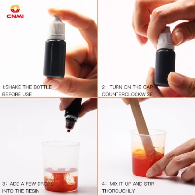  CNMI Liquid Color Pigment 10ml One Bottle High Concentrated Colorant Liquid Epoxy Resin Dye Non Toxic Transparent