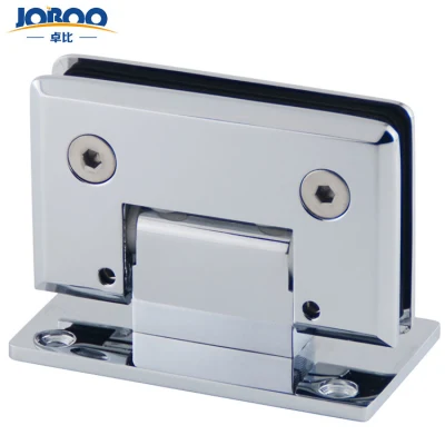  Joboo Zb511 Adjustable Customizable Chrome Satin Brass Wall Mount 90 Degree Tempered Glass Door Connector Hinges Bathroom Accessories