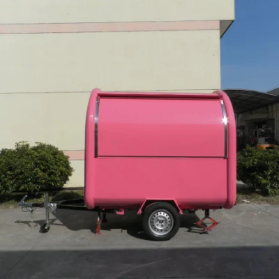 Street Mobile Fast Food Truck Cart Travel Camping Camper Electric Mobile Kitchen Catering Trailer