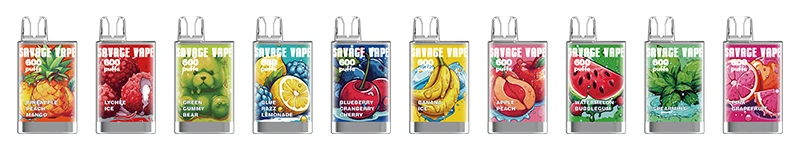 Fast Delivery Factory Price Newest Savage Crystal 600 Disposable Vape 600 Puff 2ml E-Liquid Prefilled 0% 2% 3% 5% Nicotine with Battery Wholesale I Vape