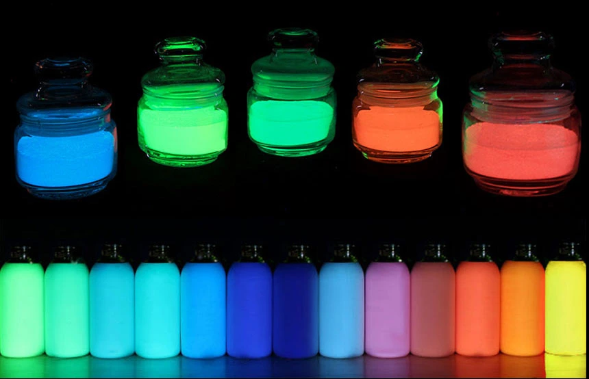 High Brightness Yellow Green Glow in The Dark Luminous Paint Pigment, Glow Paint Pigment Powder