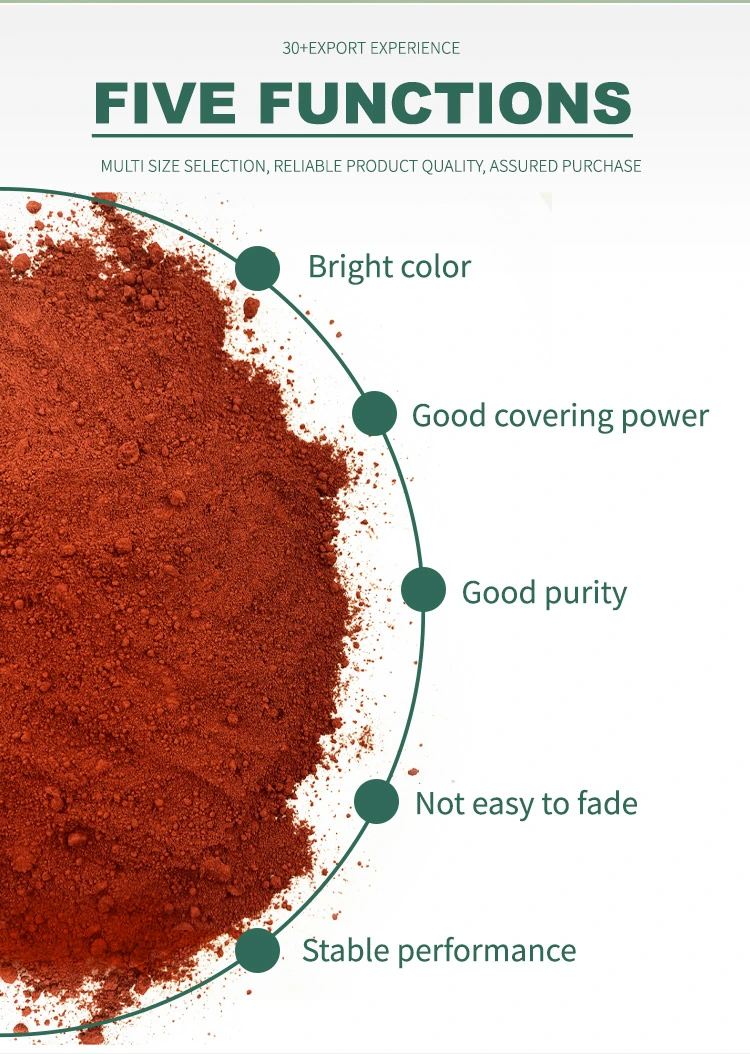 Factory Color Pigment 96% Iron Oxide Red 110/130/190 for Paint/Brick