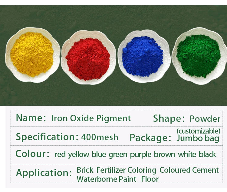 Iron Oxide Red Yellow Blue Green for