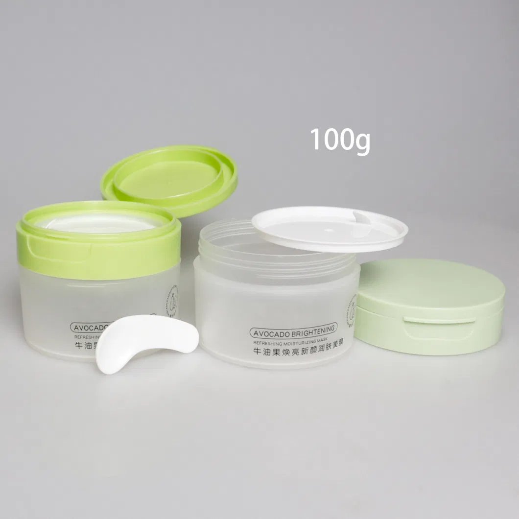 OEM 50g 100g Facial Cream Plastic Jar Black Blue Pink White Sugar Scrub Container Body Face Lip Scrub Containers Skin Care Packaging with Flip Cap