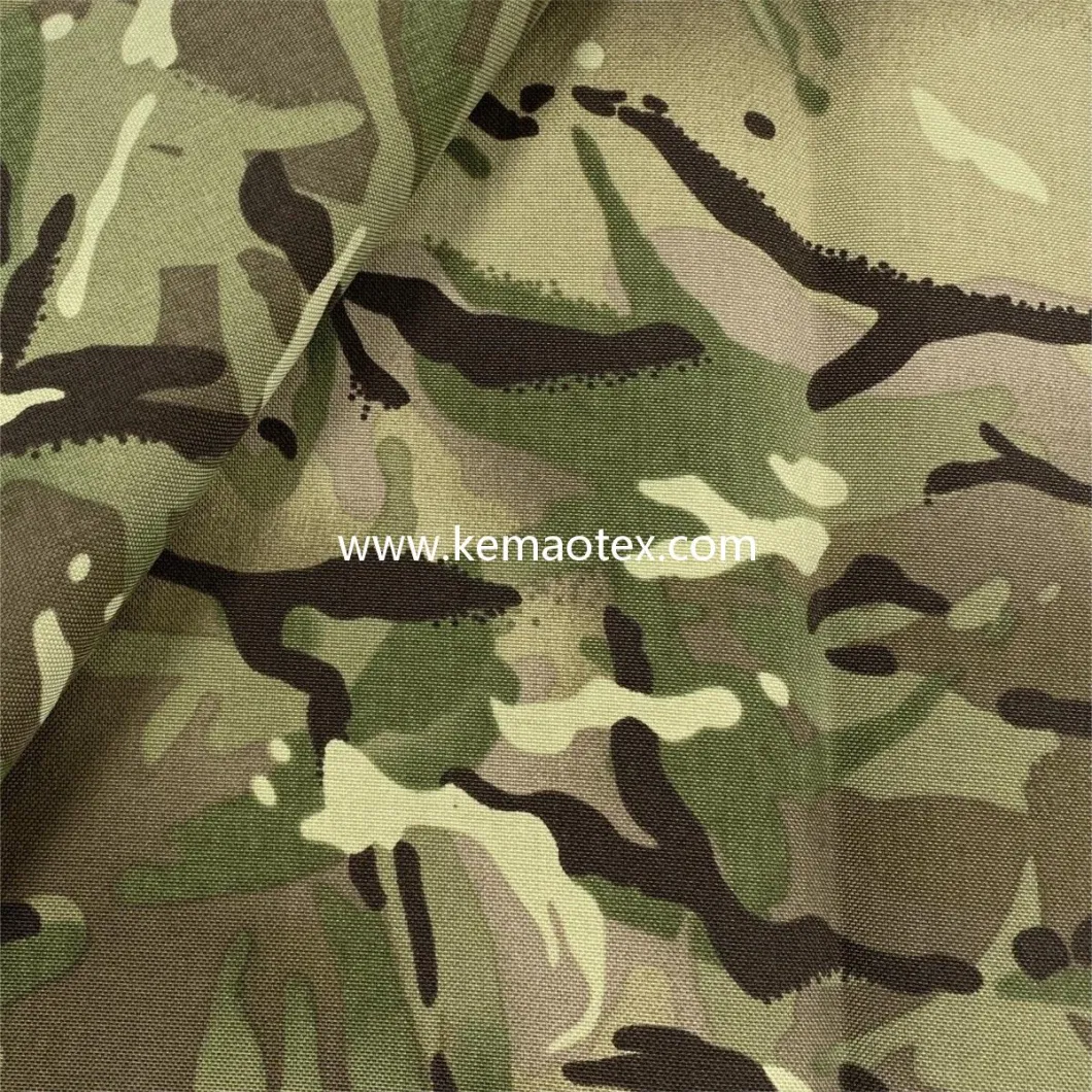 Irr 1000d Nylon 66 British Camouflage Cordura Fabric Waterproof with PU Coating