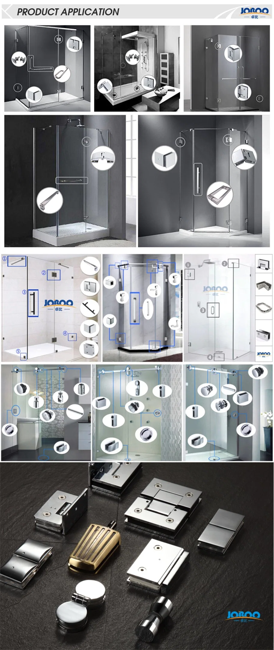 (inset) Shower Door Bracket Glass Sleeve