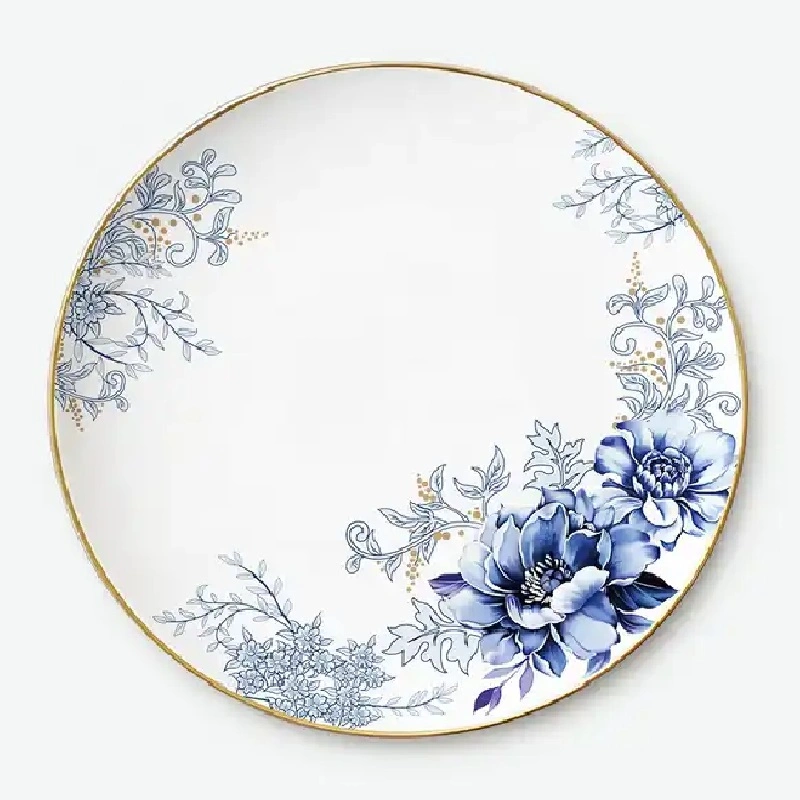Fast Delivery Factory Porcelain Decal Pigment Dining Plate Turquoise Blue Stain