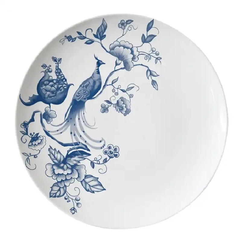 Wholesale Porcelain Decal Color Powders Design Dinnerware Set Tableware Navy Blue Pigment