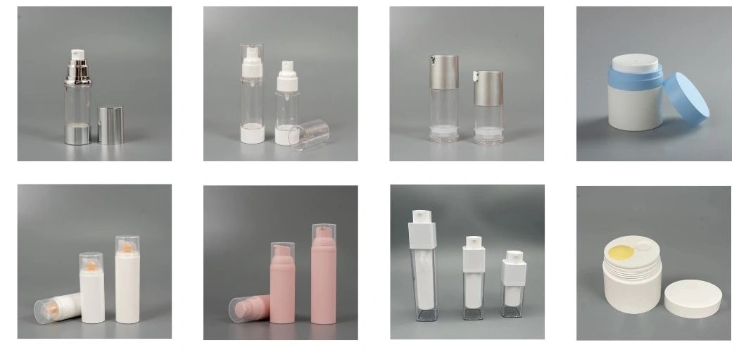 China Supplier Clear Base Cosmetic Packaging 15ml 30ml Face Body Cream Container 45ml Essential Oil Lotion Bottle for Cosmetics and Skin Care Packing Set
