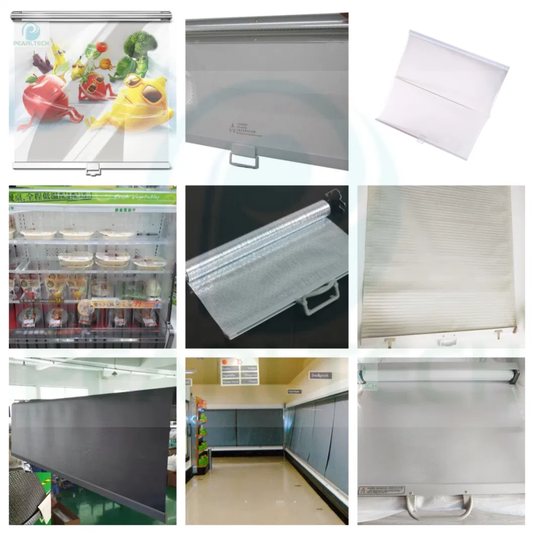 Ventilate Silver Night Curtains for Horizontal Commercial Freezer